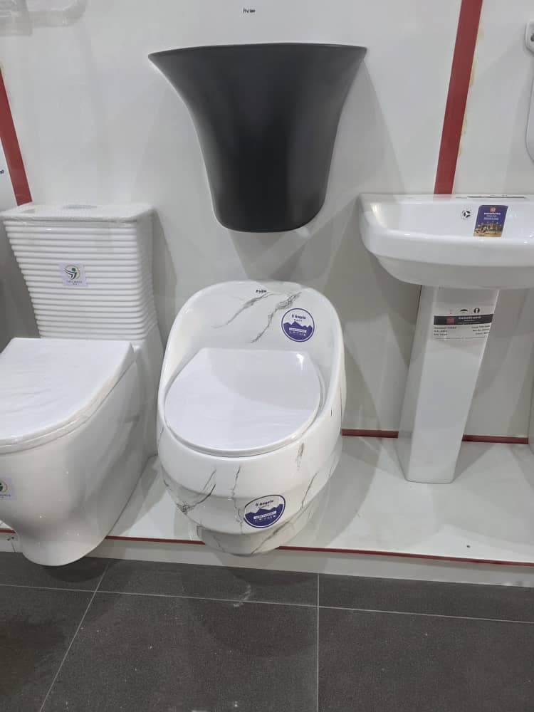 Ceramic basins, WC and vanity units