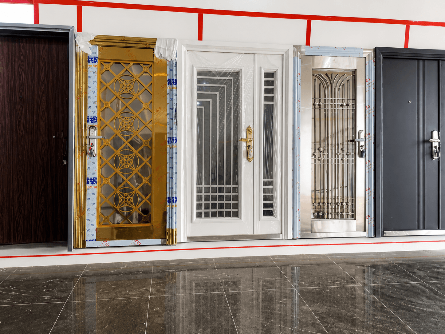 polar white premium security door