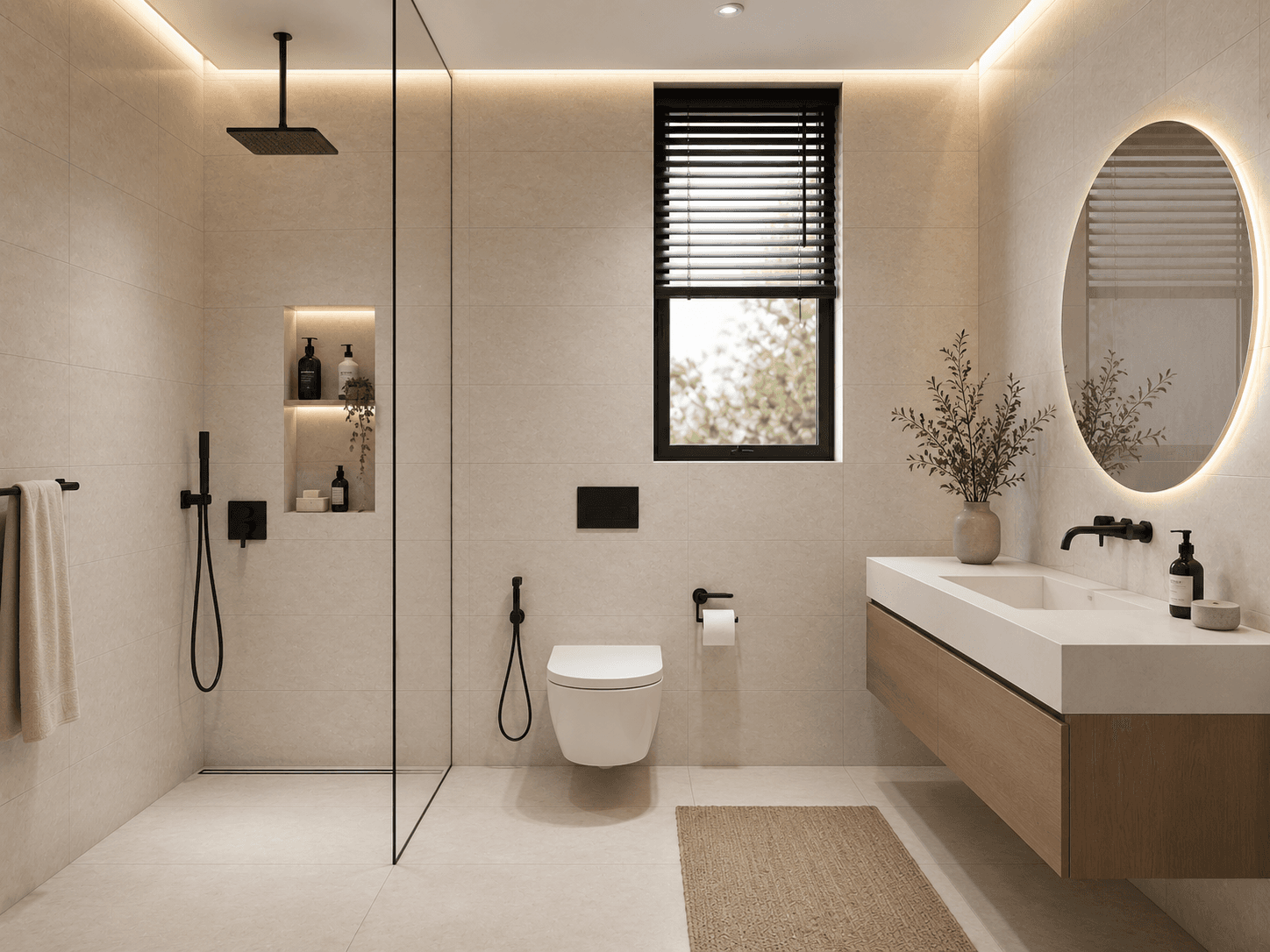 Modern Minimalist Spa Bathroom Design